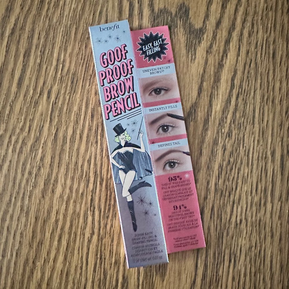 Benefit Goof Proof Waterproof Easy Shape & Fill Eyebrow Pencil NIB Shade 4